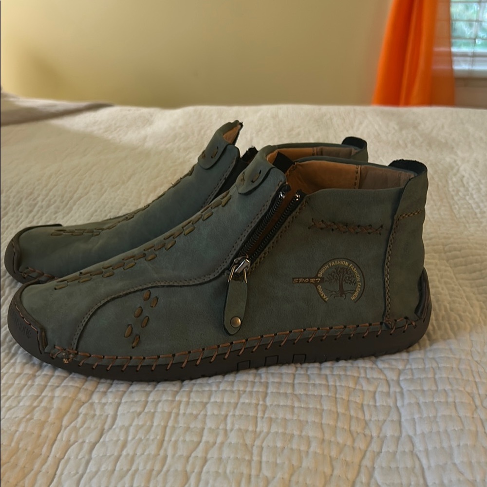 Dusty Blue Pleather Shoes